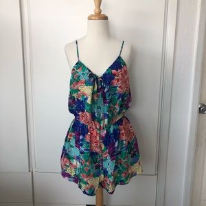 What Comes Around Goes Around Floral Shorts Romper